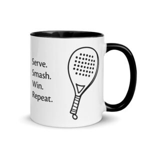Serve | Smash | Win | Repeat - Mug with Colour Inside